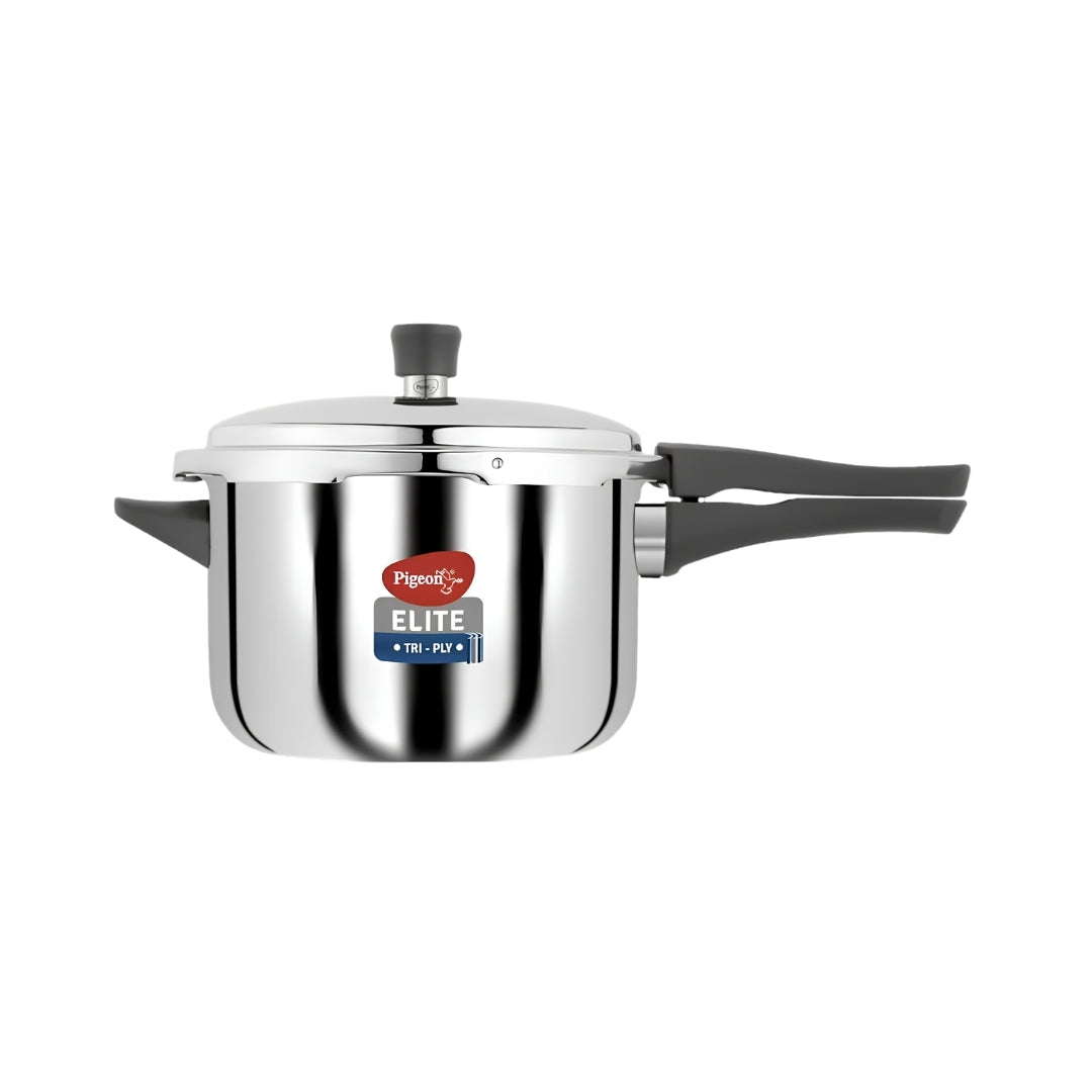 Pigeon Triply SS Elite Shine Pressure Cooker 3 L_Front View