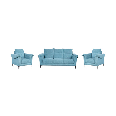 Port Vila Comfort Fabric Sofa Set (3+1+1-Seater) - Green_1
