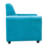 Porto Pro Premium Short Rise Fabric Sofa 1 Seater Sofa - Blue