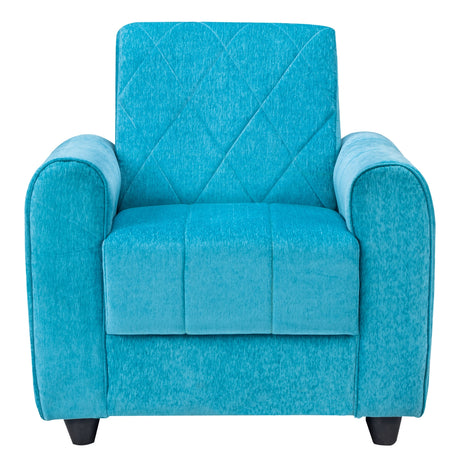 Porto Pro Premium Short Rise Fabric Sofa Set (3+1+1 Seater) - Blue