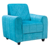 Porto Pro Premium Short Rise Fabric Sofa Set (3+1+1 Seater) - Blue