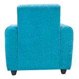 Porto Pro Premium Short Rise Fabric Sofa Set (3+1+1 Seater) - Blue