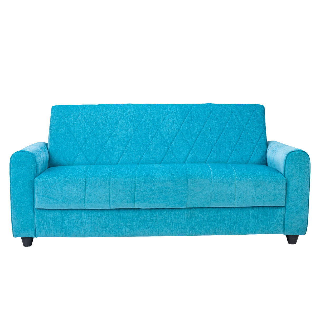 Porto Pro Premium Short Rise Fabric Sofa 3 Seater - Blue