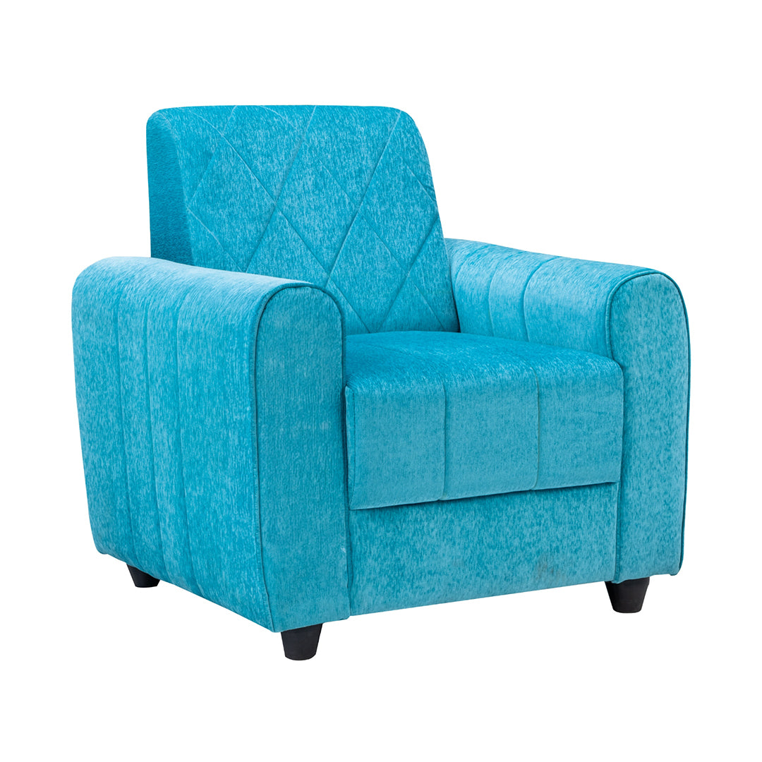 Porto Premium Short Rise Fabric Sofa 1-Seater Sofa - Blue_1