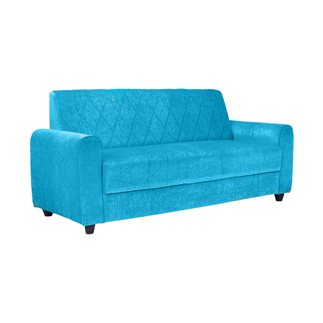 Porto Premium Short Rise Fabric Sofa 3-Seater - Blue_1
