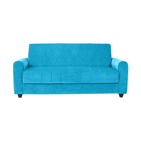 Porto Premium Short Rise Fabric Sofa 3-Seater - Blue_2