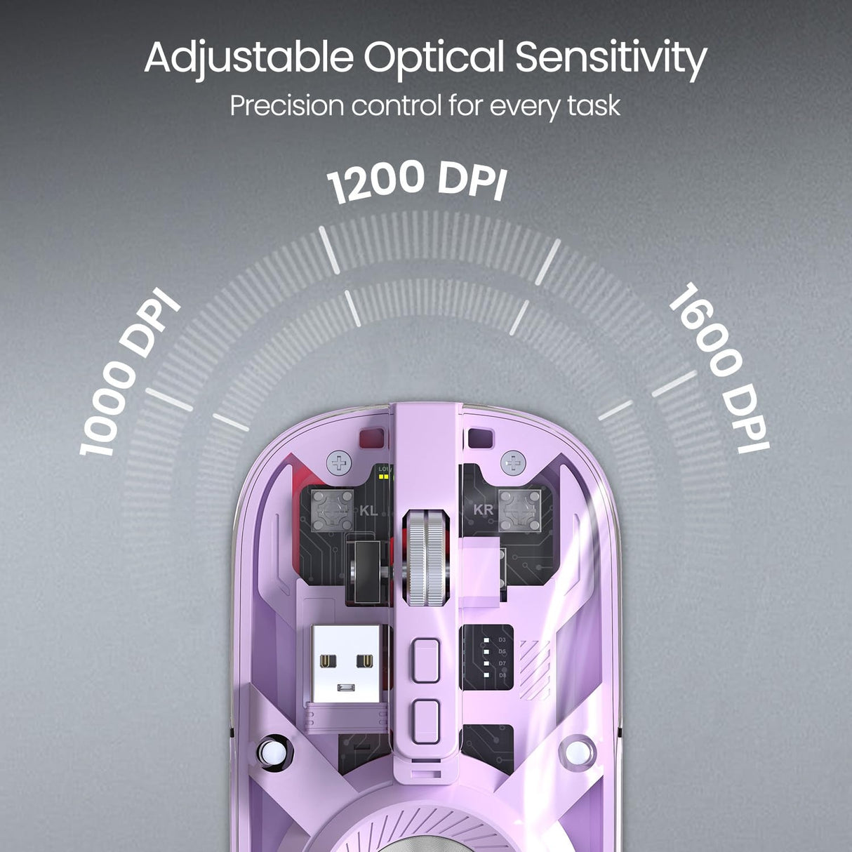 Portronics Toad 8 Wireless Mouse - Purple