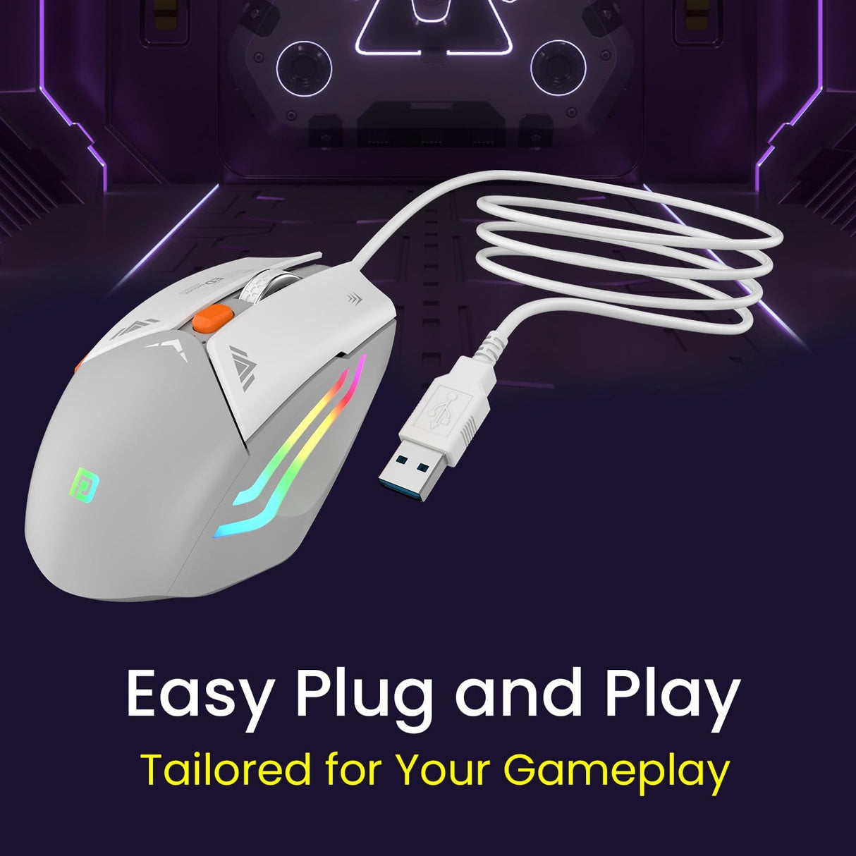 Portronics Vader Wired Gaming Mouse - Grey