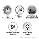 Preethi Alya GTS 411 2 Burner with Bati Gas Stove - Black