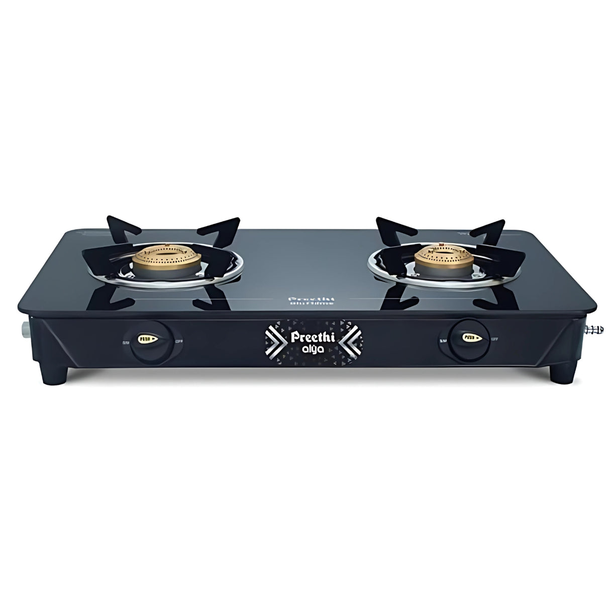 Preethi Alya GTS 411 2 Burner with Bati Gas Stove - Black