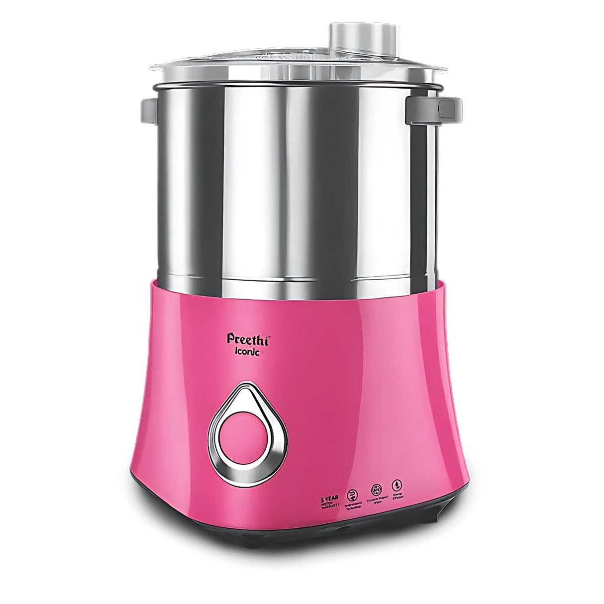 Preethi Iconic WG-908 2L Tabletop Wet Grinder - Pink