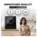 Preethi Induction cook Top IC125 Induction Cooktop 2100 W - Black