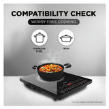 Preethi Induction cook Top IC125 Induction Cooktop 2100 W - Black