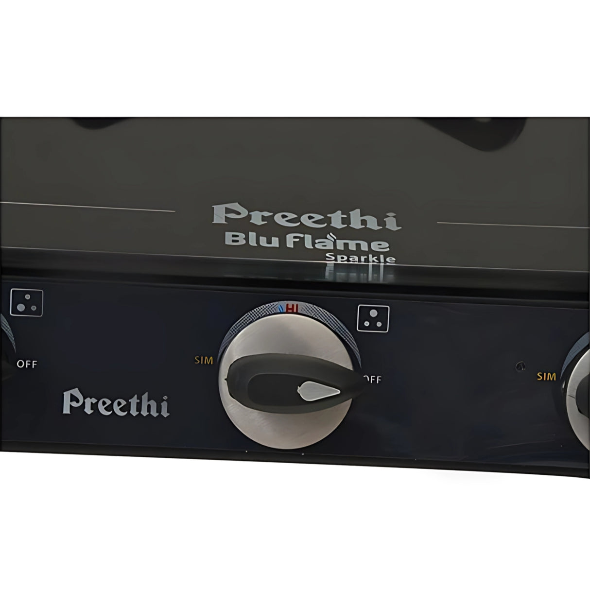 Preethi GTS 104 Sparkle 3 Burner T-Pipe Gas Stove – Black