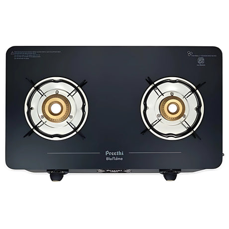 Preethi Alya GTS 411 2 Burner with Bati Gas Stove - Black_1