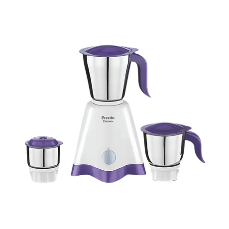 Preethi Crown MG-205 Mixer Grinder 500W Motor - Violet and White_Front View