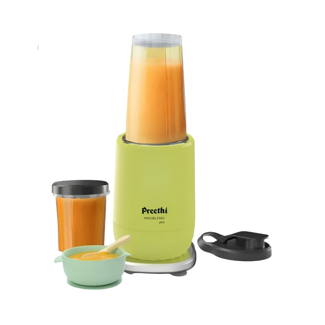 Preethi Elegant Hand Mixer with 2 Extra Jar 300 Watts - Green_Front View