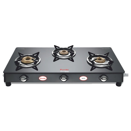 Preethi GTS 104 Sparkle 3 Burner T-Pipe Gas Stove – Black_1