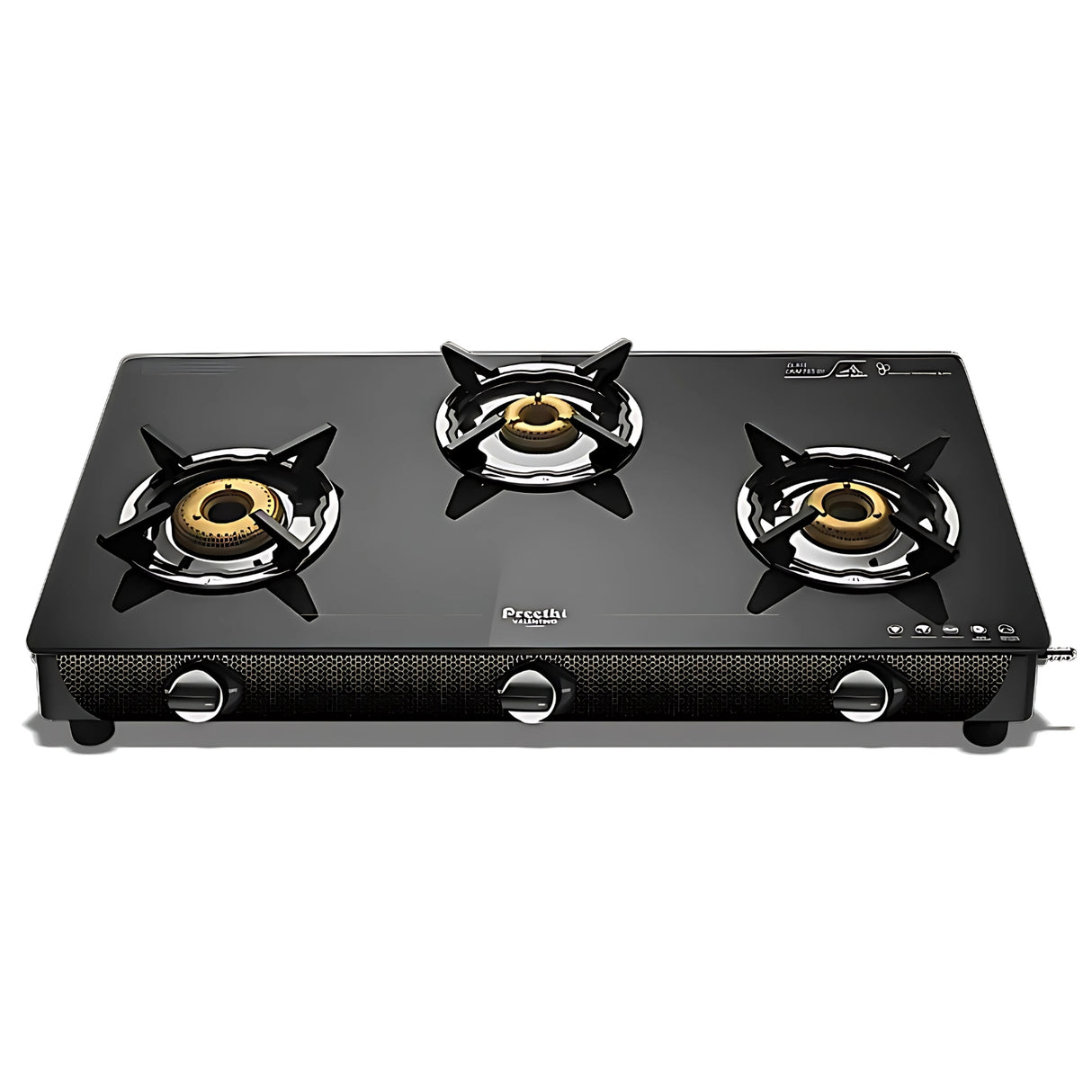 Preethi GTS 121 Valentino Carbon 3 Burner MS Gas Stove – Black_1