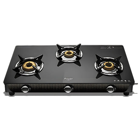 Preethi GTS 121 Valentino Carbon 3 Burner MS Gas Stove – Black_1