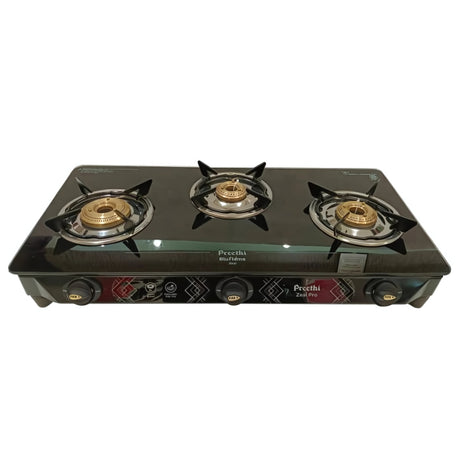 Preethi GTS 410 Zeal Pro Glass Top 3B Gas Stove – Black_2