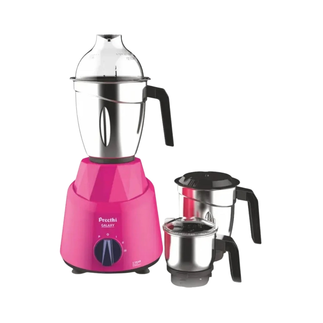 Preethi Galaxy MG-225 Mixer Grinder 750W Powerful Motor - Pink_Front View