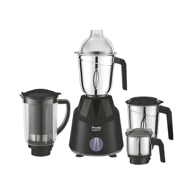 Preethi Galaxy Plus Mixer Grinder with 4 Jars 750 Watts - Black_Front View