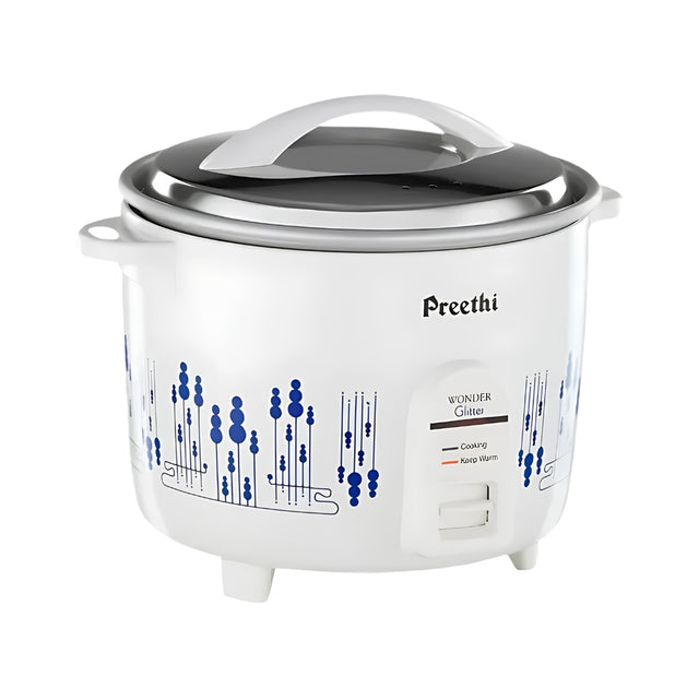 Preethi Glitter RC 322 Electric Rice Cooker 1 L - White_Front View
