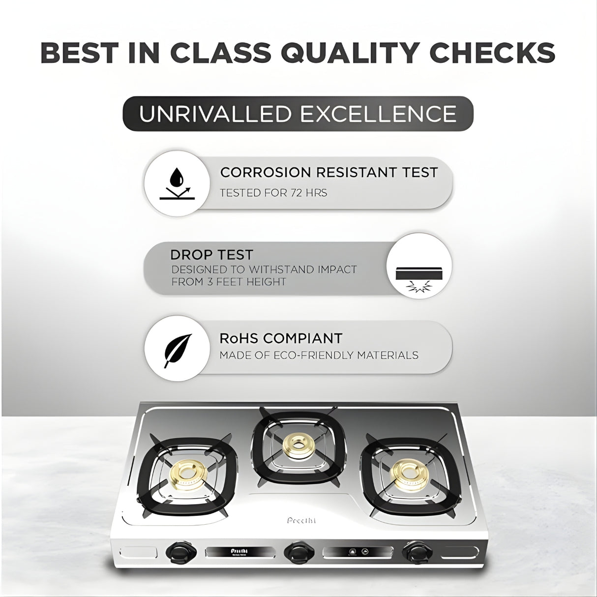 Preethi SSGS014 Glory Plus 3-Burner Stainless Steel Gas Stove – Silver_5