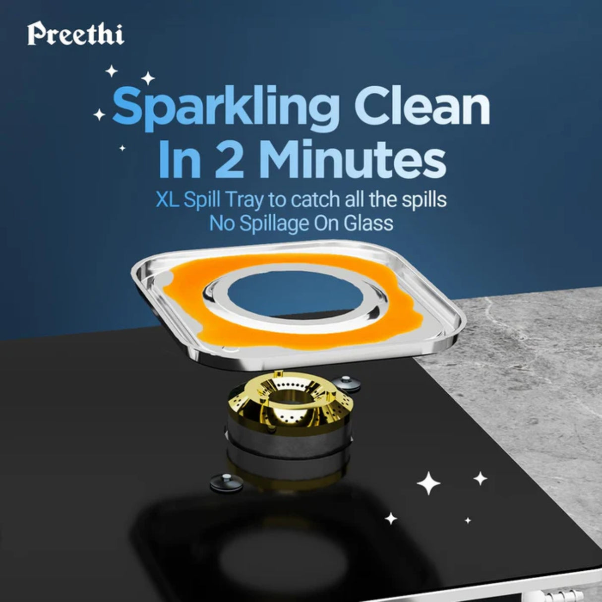 Preethi Silverin Toughened Glass Top 2 Burner Manual Gas Stove- Black_6
