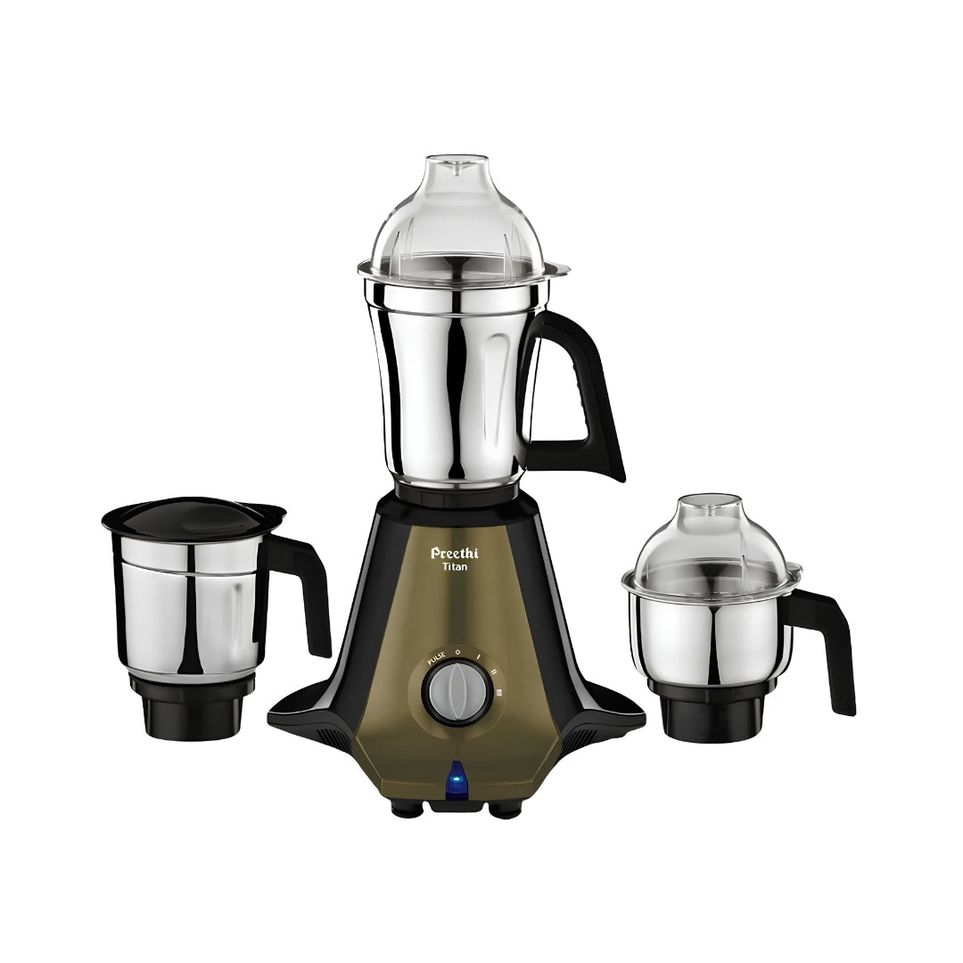 Preethi Titan Mixer Grinder 1000 Watts - Black and Olive Green_Front View