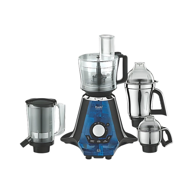 Preethi Zodiac 2.0 MG-255 Mixer Grinder 1000 Watts - Grey and Blue_Front View