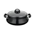 Premier Trendy Black Hard Anodised Handi with Glass Lid Small_Front View