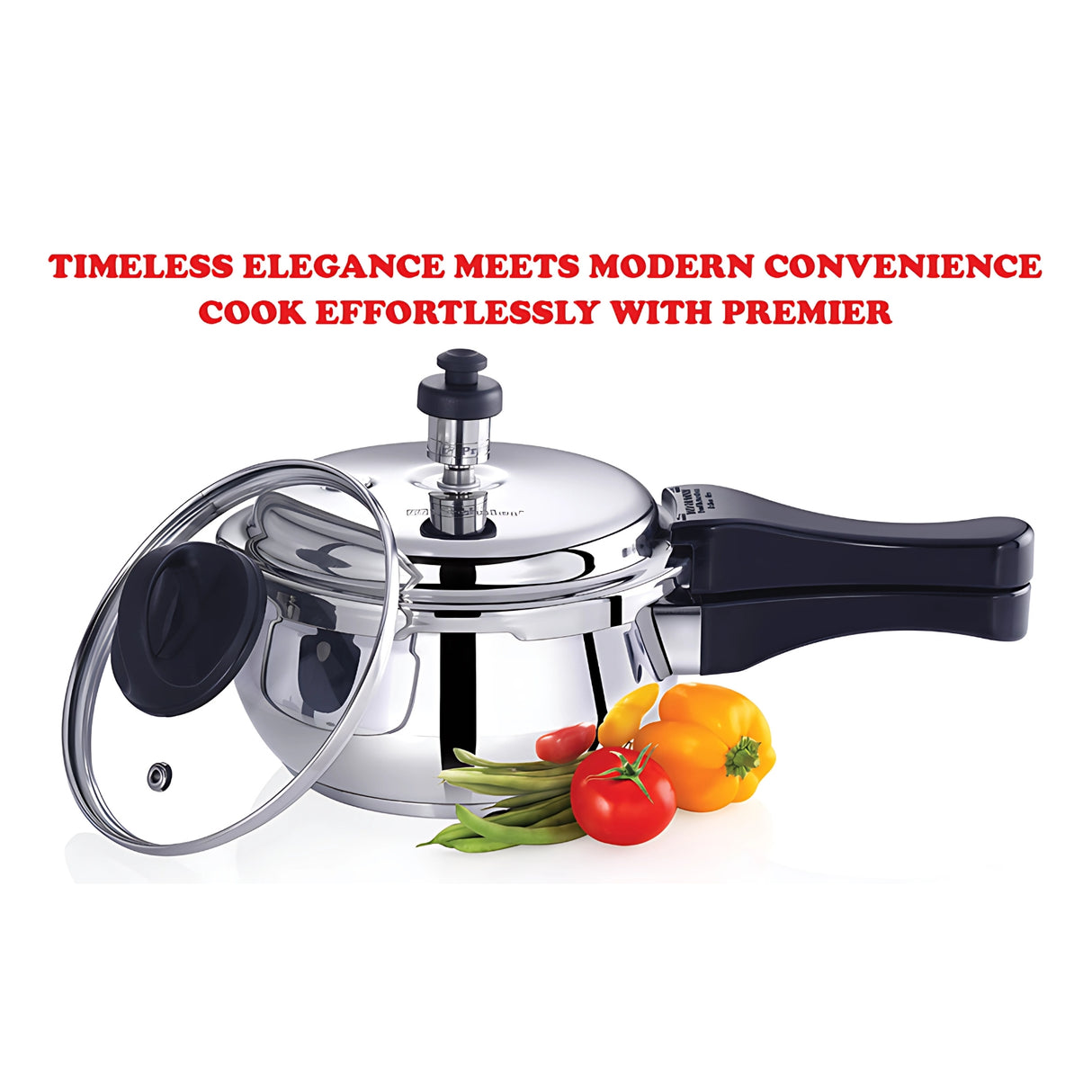Premier Handi Pressure Cooker SS Body with Glass Lid 5 L