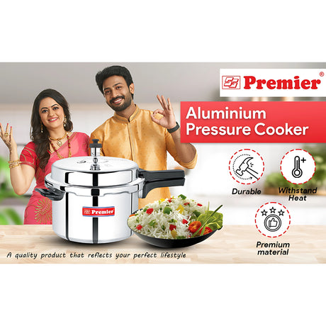 Premier Netraa Aluminium Pressure Cooker 5.5L