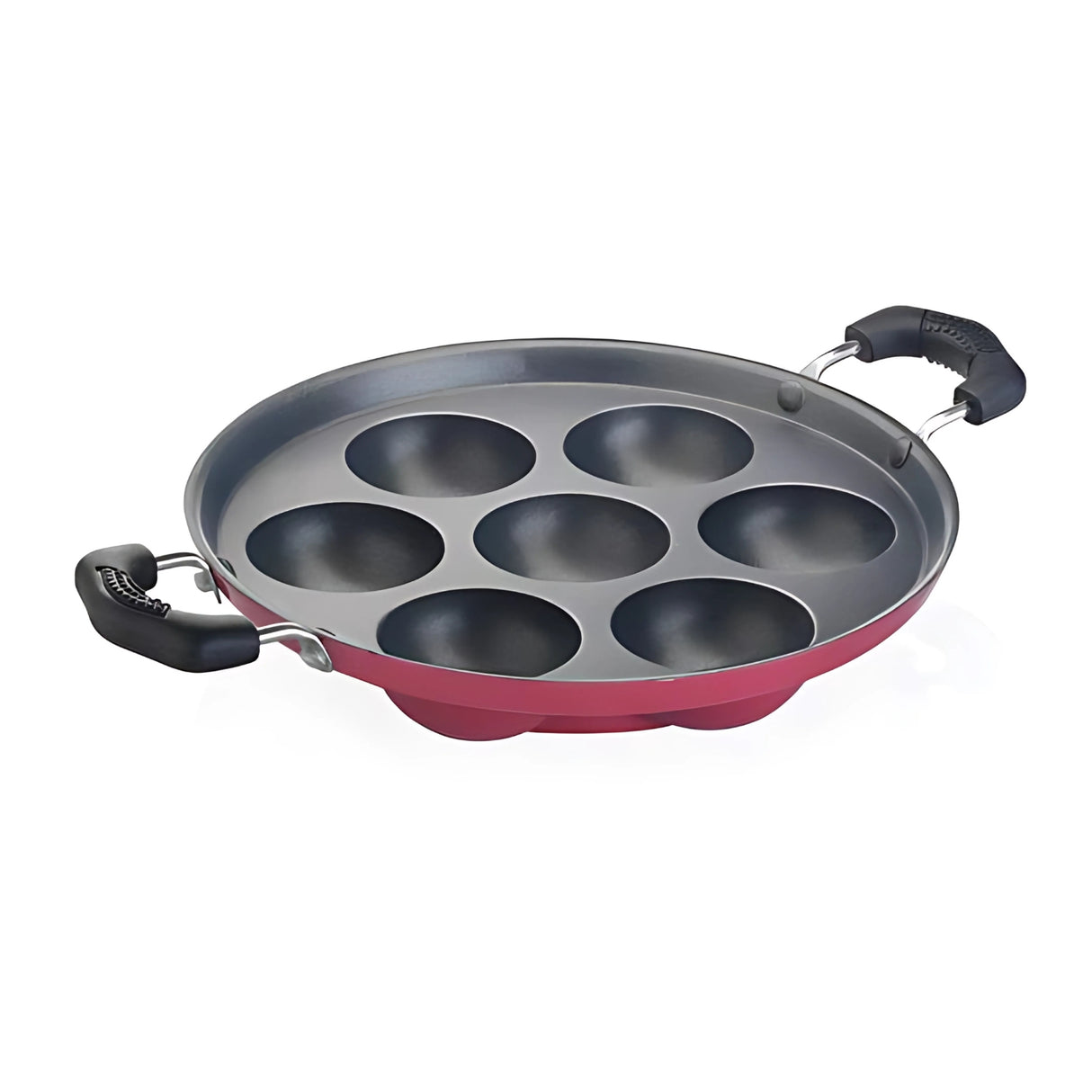 Premier Deluxe Paniyaram Pan Small 7 Cavity - Red