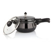 Premier Cucina Trendy Hard Anodised Handi Pressure Cooker with Glass Lid 3 L - Black_1