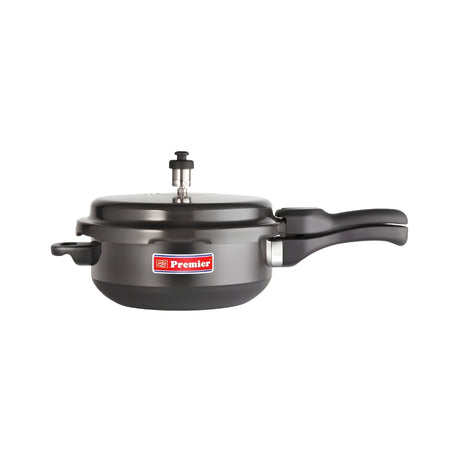 Premier Cucina Trendy Hard Anodised Pressure Cooker Pan Large 6 L - Black_Front View