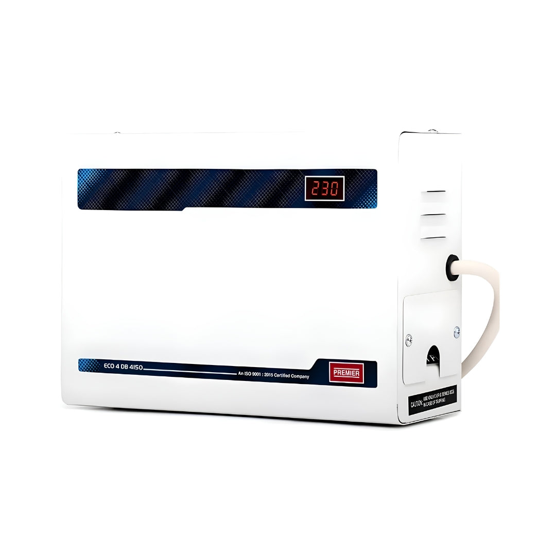 Premier ECO 4 DB 4150 Voltage Stabilizer 150-280V - White_FrontView