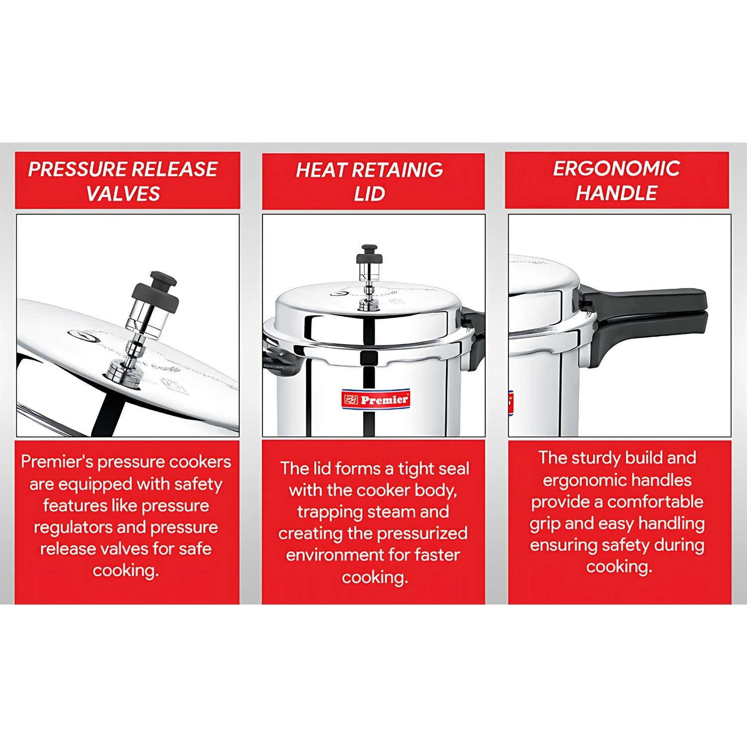 Premier Netraa Aluminium Pressure Cooker 2 L_3