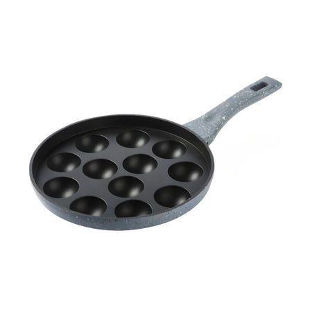 Premier Non Stick Astral Paniyaram Round Pan 12 Cavity with Glass Lid - Grey_1