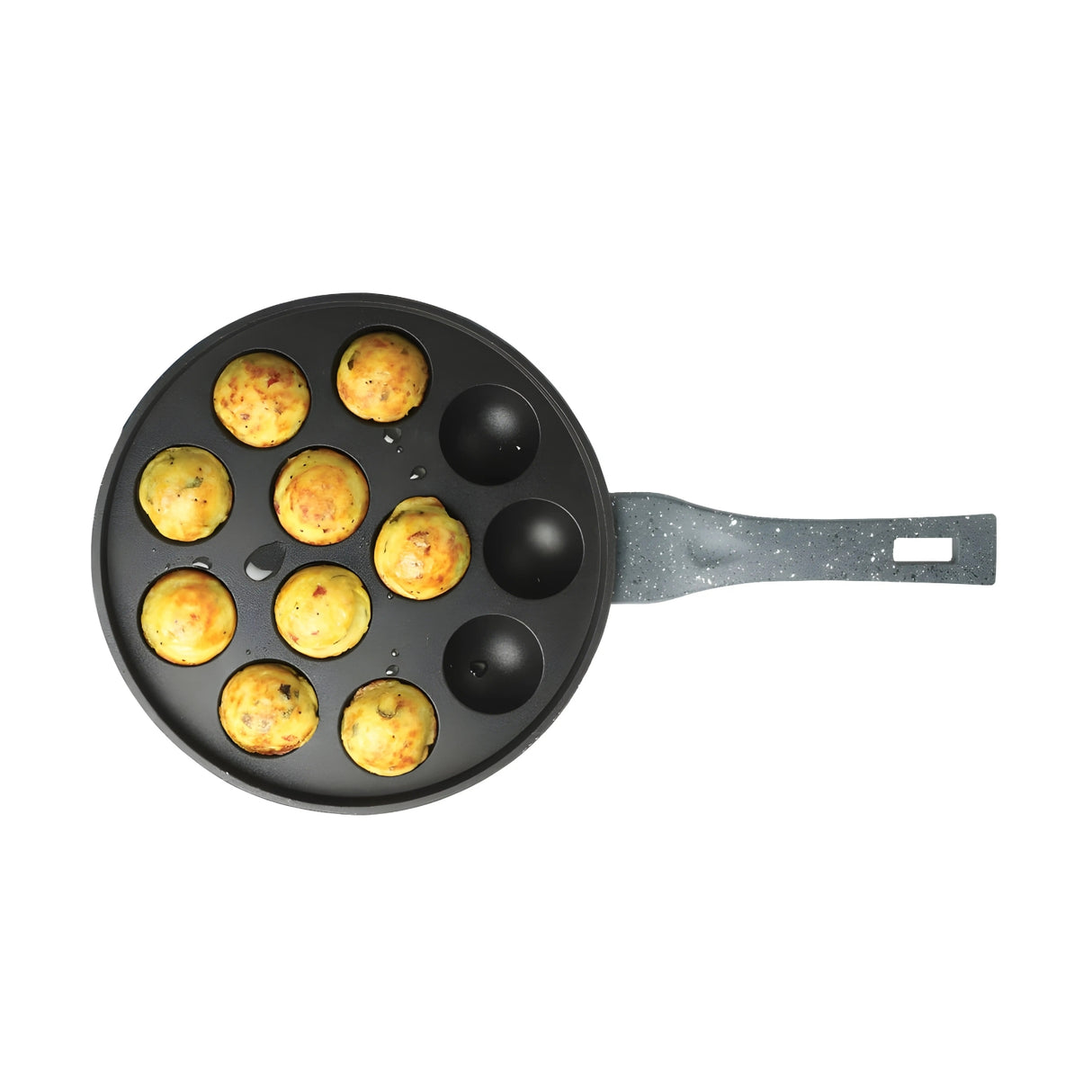 Premier Non Stick Astral Paniyaram Round Pan 12 Cavity with Glass Lid - Grey_4
