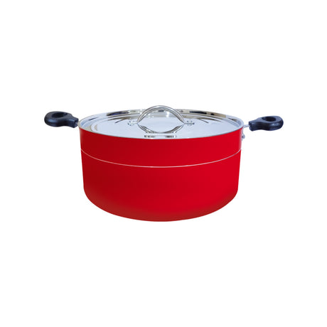 Premier Non Stick Biryani Pot with Stainless Steel Lid 9 L - Red_1