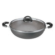 Premier Non Stick Deep Kadai with Glass Lid Induction Base 26 cm - Black_1