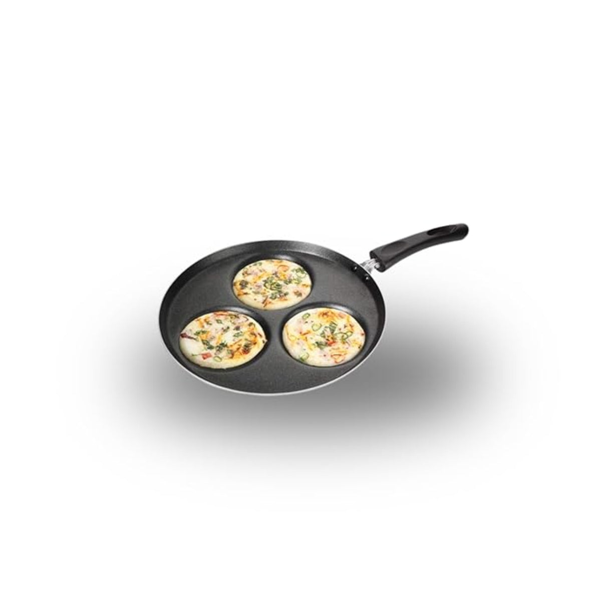 Premier Non Stick Mini Uthappam Tawa 28 cm \ 3 Cavity - Black_2