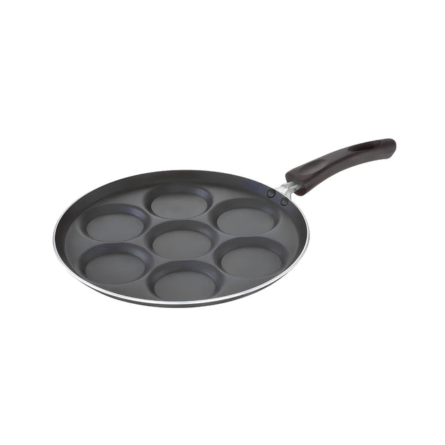 Premier Non Stick Mini Uthappam Tawa 7 Cavity 28 cm - Black_Front View