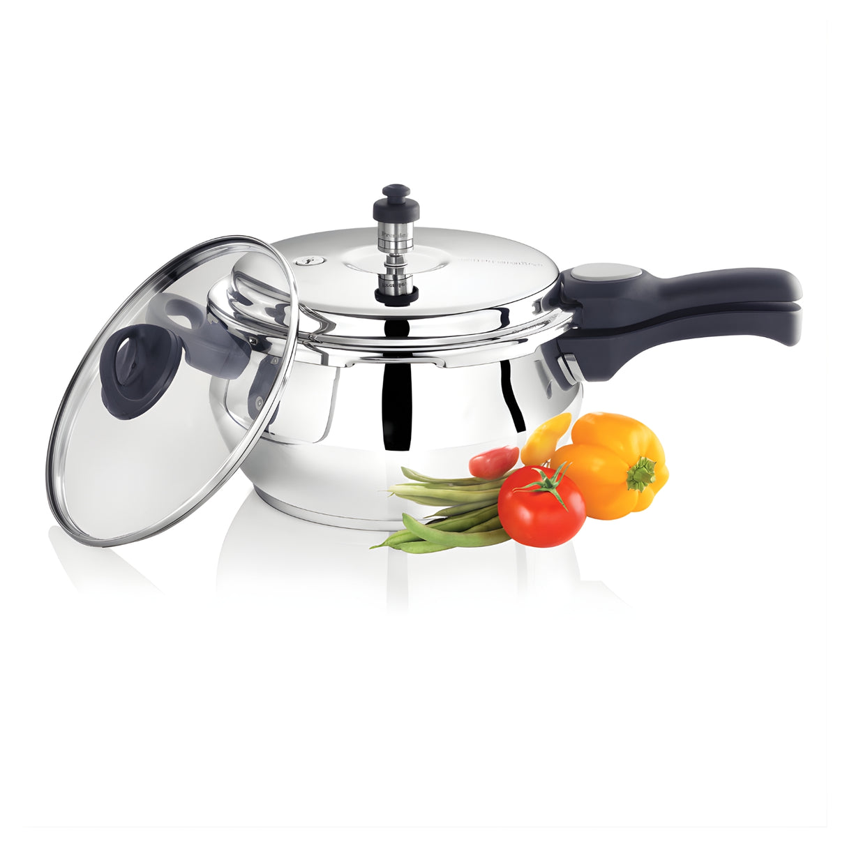 Premier Stainless Steel Handi Pressure Cooker with Glass Lid - 3 L_1