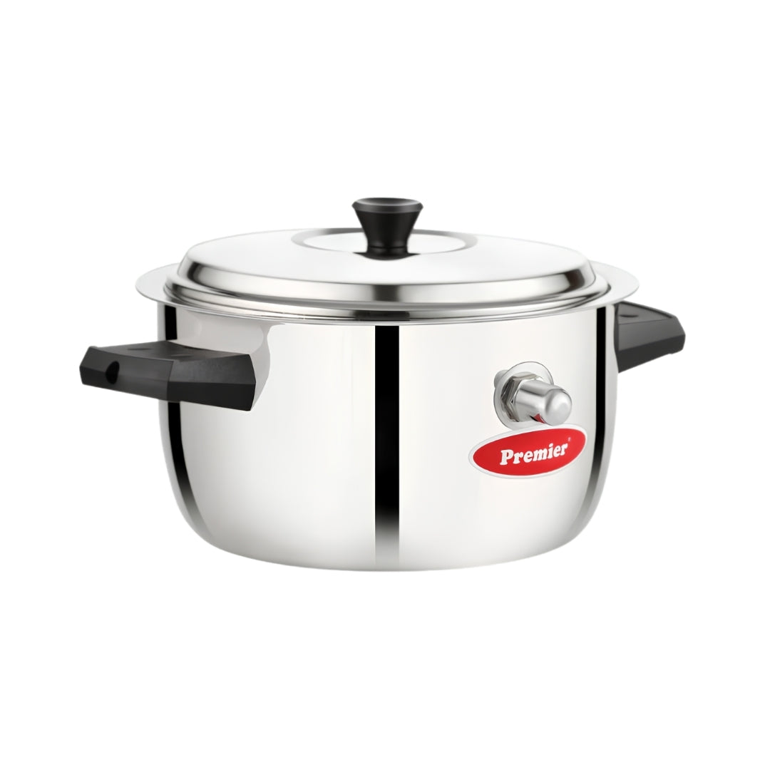 Premier Stainless Steel Milk Boiler 1 L - Silver_Front View