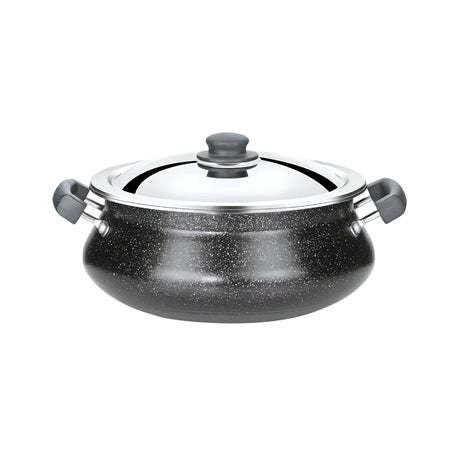 Premier Supreme Non Stick Handi with SS Lid Mini - Black_Front View