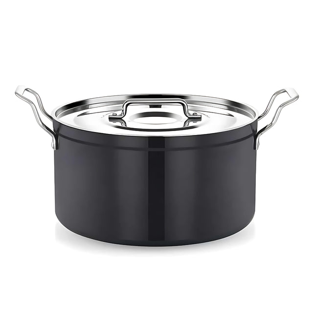 Premier Trendy Black Hard Anodised Dum Biryani Pot with SS Lid 13 L_1
